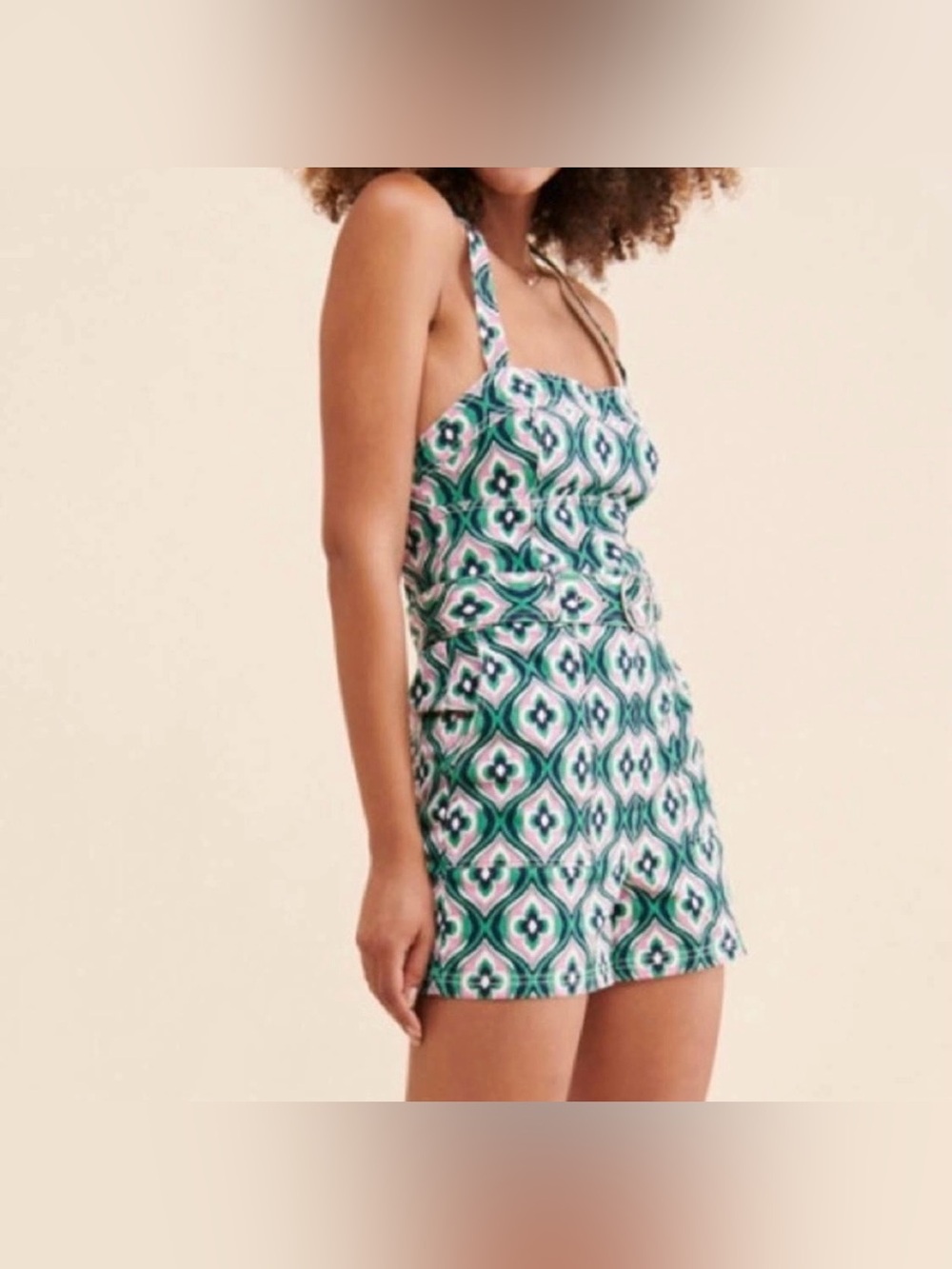 Anthropologie Maeve Escape Seamed Romper